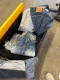 tote of clothing jeans and more FG