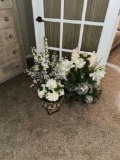 3 artificial flower arrangements -Master Bedroom
