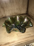 carnival glass dish