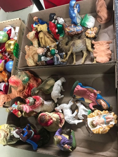2- sets of vintage nativity figures