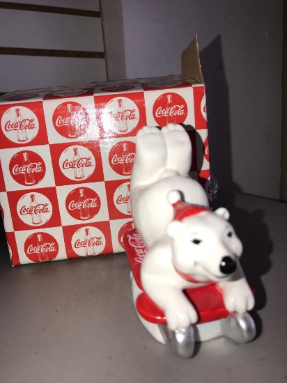 Coca-Cola Enesco bear figurine with box