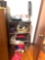 Shelf and contents clothing rack