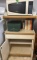 Microwave Stand and contents