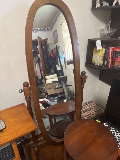 Full length mirror on stand