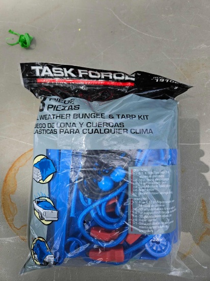Task force, 18 piece bungee and tarp kit