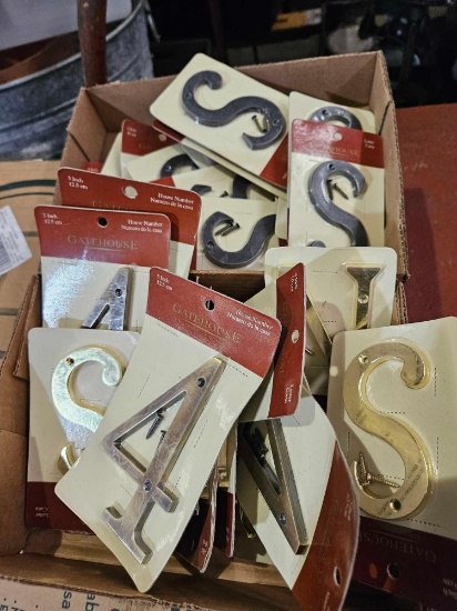 Assorted five inch house numbers