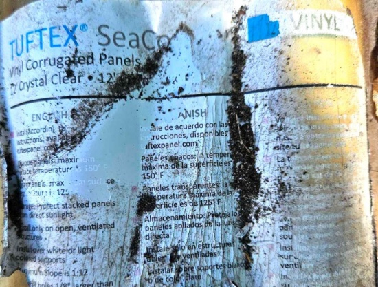 Vinyl corrugated panels some damaged