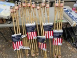 lot of eighteen patriotic bamboo torches