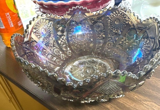 carnival glass bowl