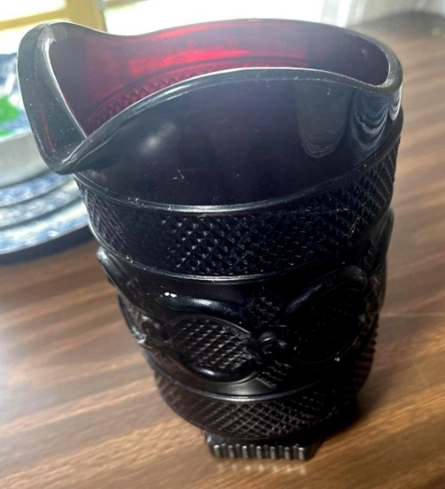 ruby red pitcher