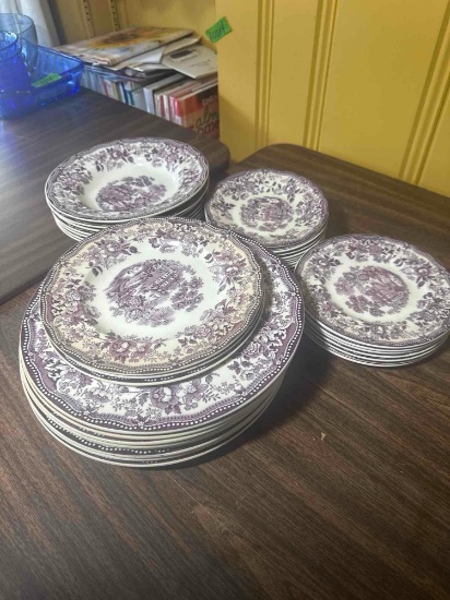 35- pcs royal staffordshire tonquin dishes