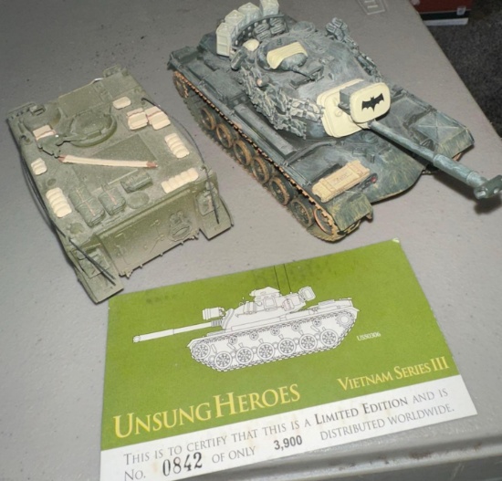 2- corgis military tanks