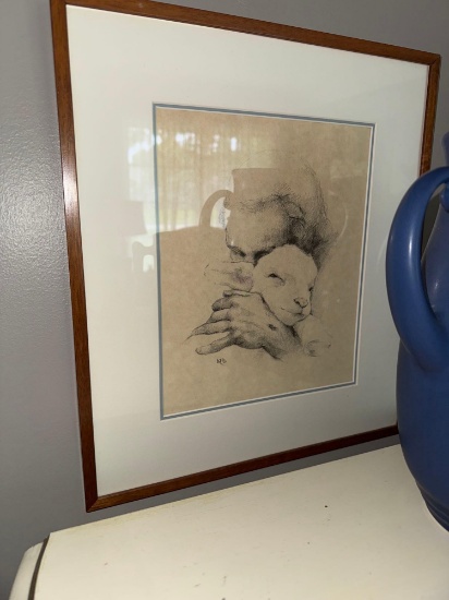 15x17 in Framed Sketch picture marked KFB