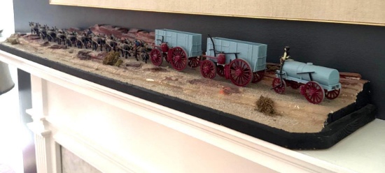 41 in long Horse and wagon model