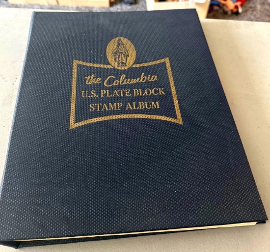 the Columbia U.S. plate block stamp album