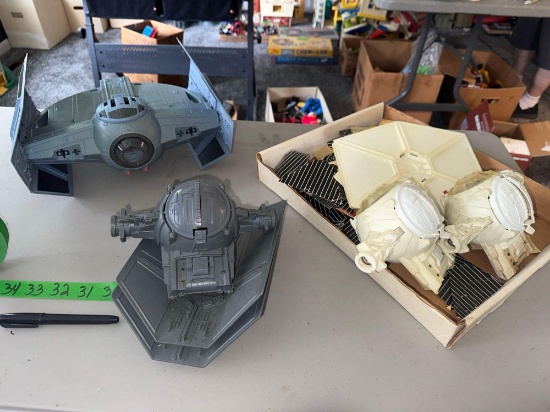 vintage Star Wars tie fighters not complete