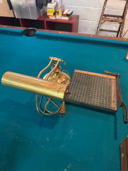 Paper Cutter and Desk Light Basement