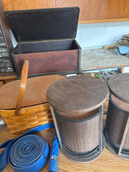 Projector small trunk Picnic basket and more Garage