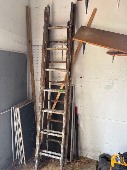 2- Wooden Painters Ladders Garage