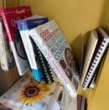 Assorted cookbooks 4- shelves