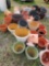 Large lot of assorted plastic plant pots