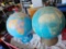 2 ten inch globes