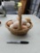 Basket of ceramic eggs