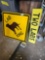2 metal lab signs