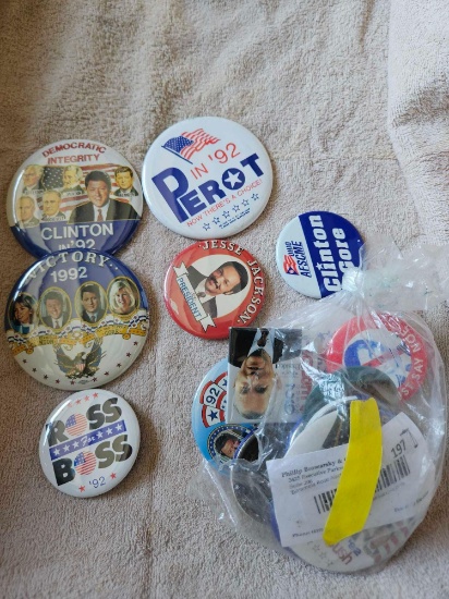 Political button lot