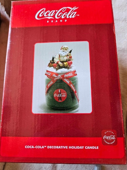 Coca cola decorative holiday candle