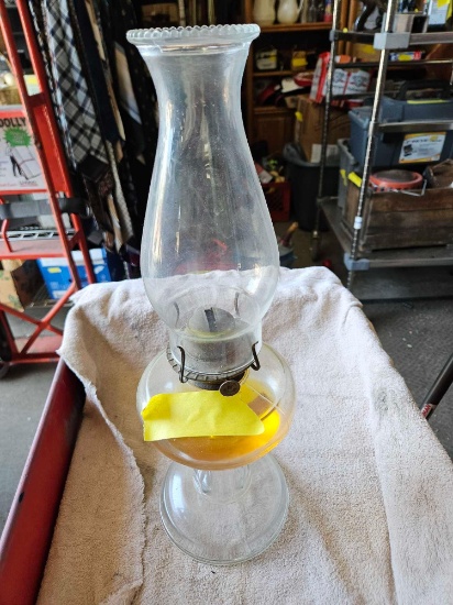 17 inch tall oil lamp