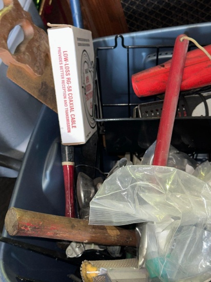 box of assorted tools