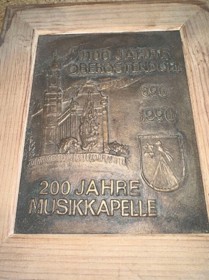 1100 Jahre Oberostendorf 890-1990 plaque
