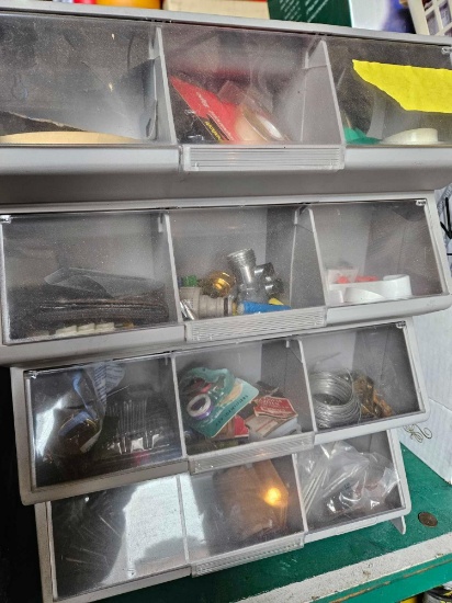 Storage bin with contents