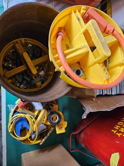 Bucket stacker with contents