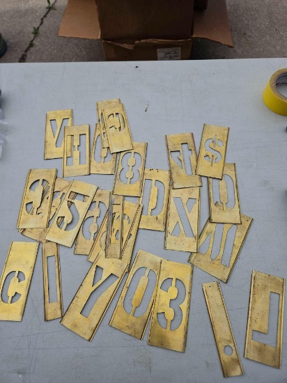 Number and letter stencils