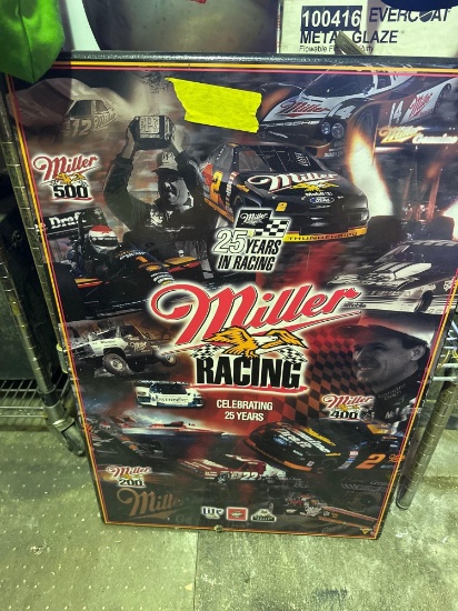 Miller Racing Sign 20x30 in