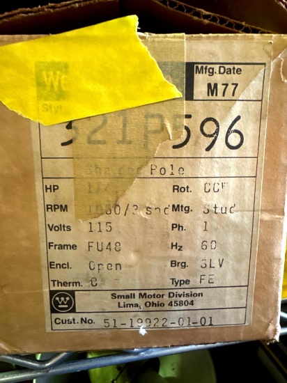 Westinghouse Small Motor 321P596