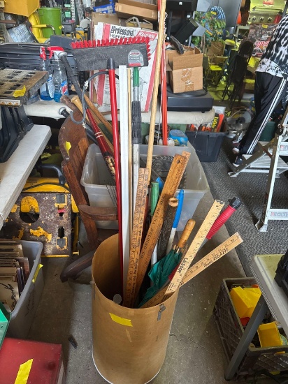 level rulers umbrella and miscellaneous lot