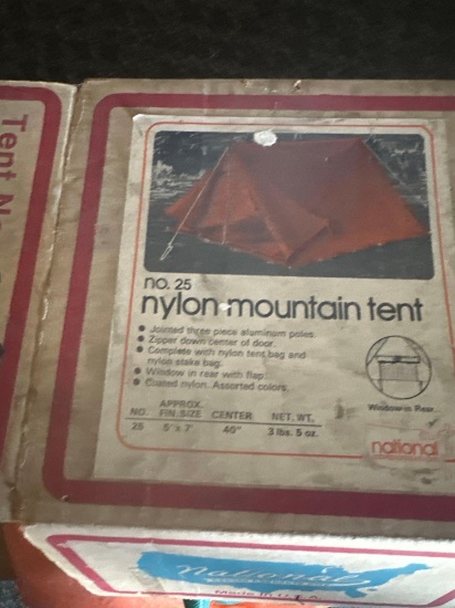 Nylon mountain tent 5ft x 7 ft no.25