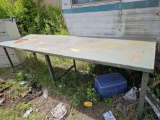 Ten foot long steel table