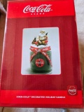 Coca cola decorative holiday candle