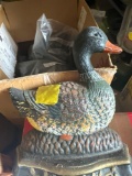 Vintage cast iron duck door stopper