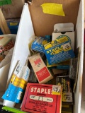 box of assorted staples