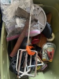 storage container with tools and miscellaneous items