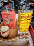 4 vintage advertising cans