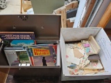 Vintage stamps and guide books