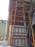 Eight foot wood step ladder