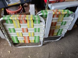 2 webb style patio chairs
