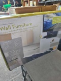 Single wall shelf with cable management